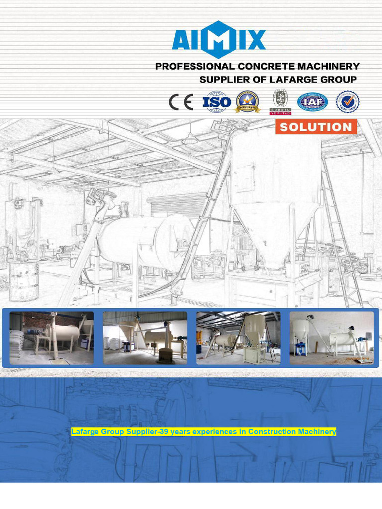 AF6 Dry Mortar Plant Aimix Group | PDF | Manufactured Goods | Equipment