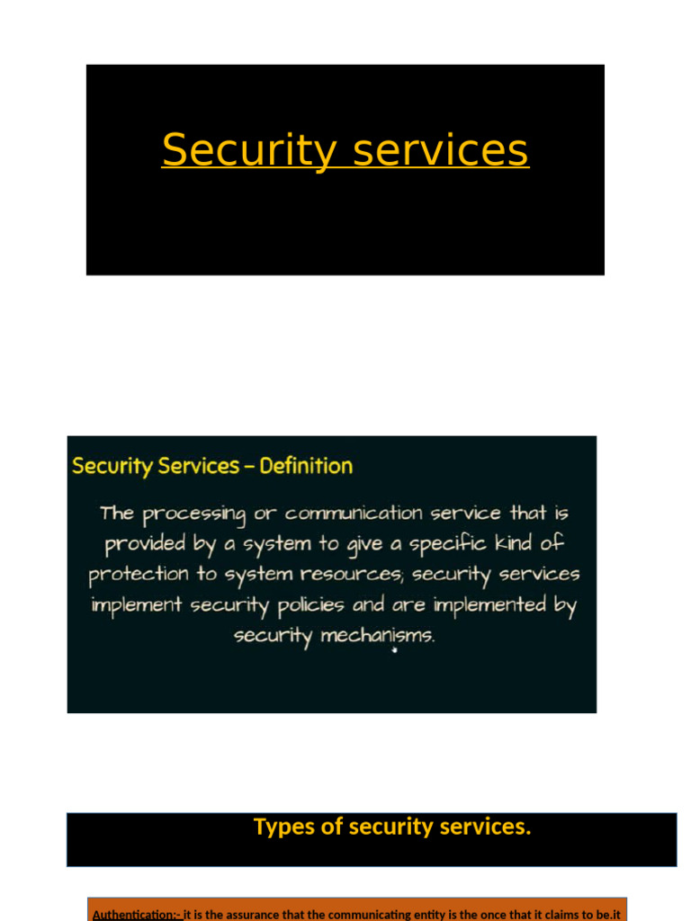 Overview of Security Services and Mechanisms | PDF | Computer Security ...