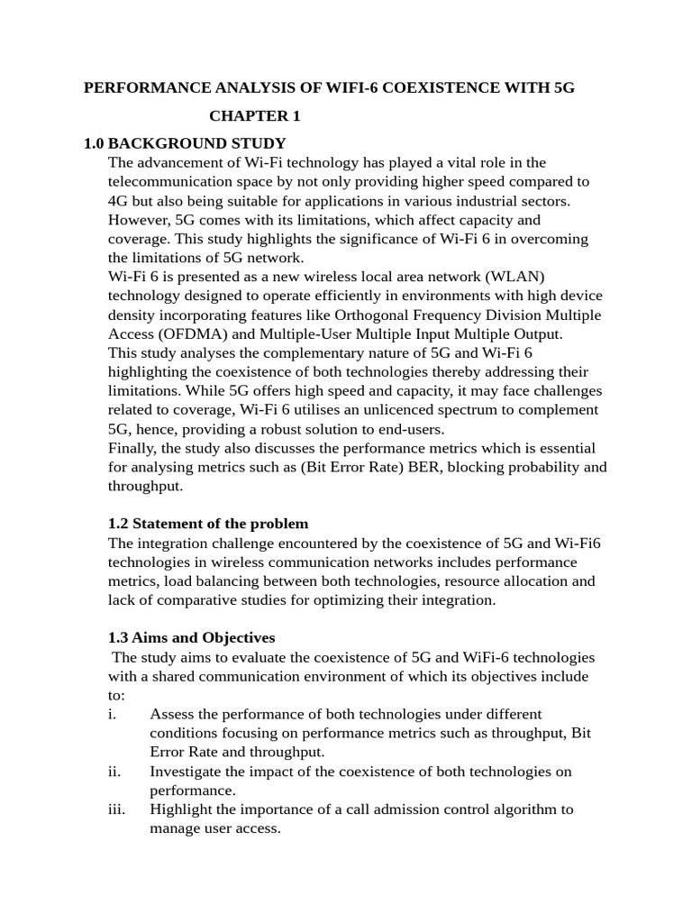 Wi-Fi 6 and 5G Coexistence Analysis | PDF | Quality Of Service | Simulation