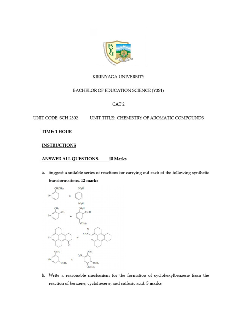 CAT 2 Aromatic Compounds.24 | PDF