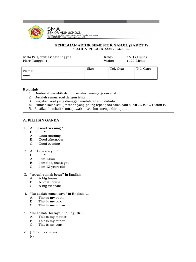 Ssoal PTS 7 B | PDF | Career & Growth | Language Arts & Discipline