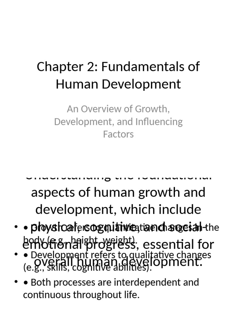 Fundamentals Of Human Development