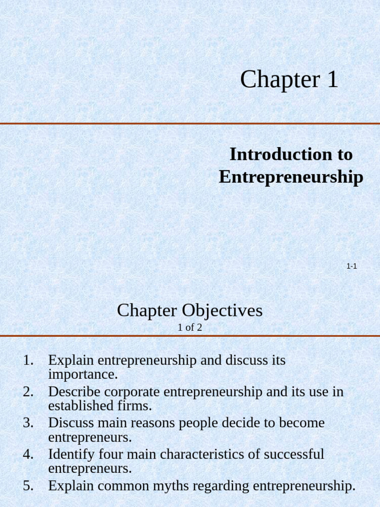 CH 1 Introduction To Entrepreneurship-1 (00000002) | PDF ...
