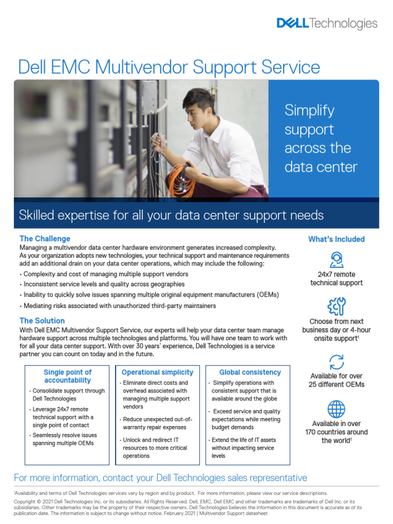 Multivendor Support Datasheet | PDF | Data Center | Dell