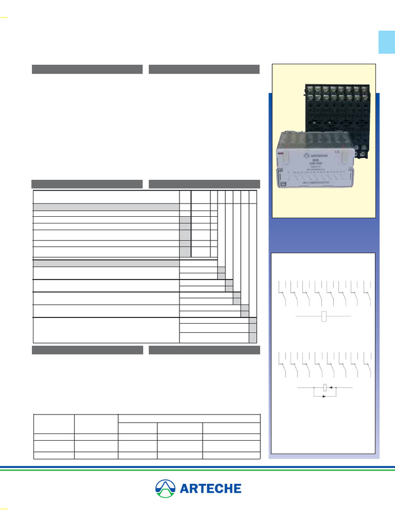 Relés Auxiliares RJ-8 de Arteche | PDF | Componentes eléctricos ...