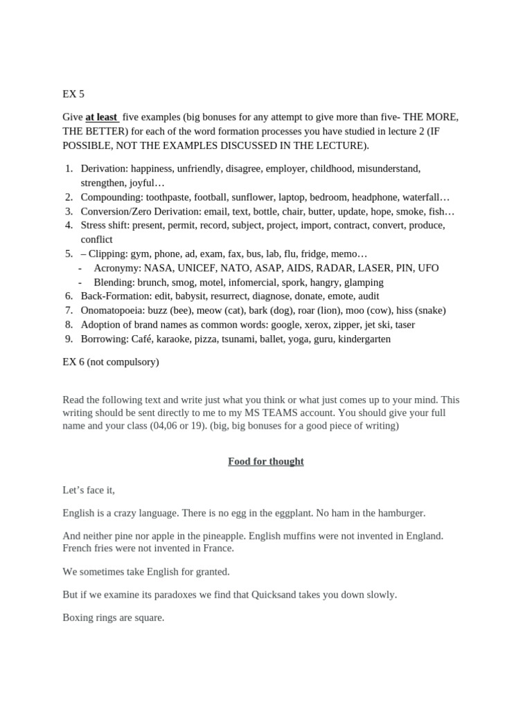 Morphology Assignment 2 Pdf Language Arts Discipline