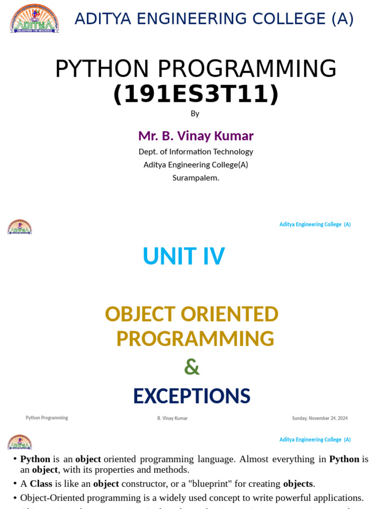 Unit Iv Oop | PDF | Class (Computer Programming) | Parameter (Computer ...