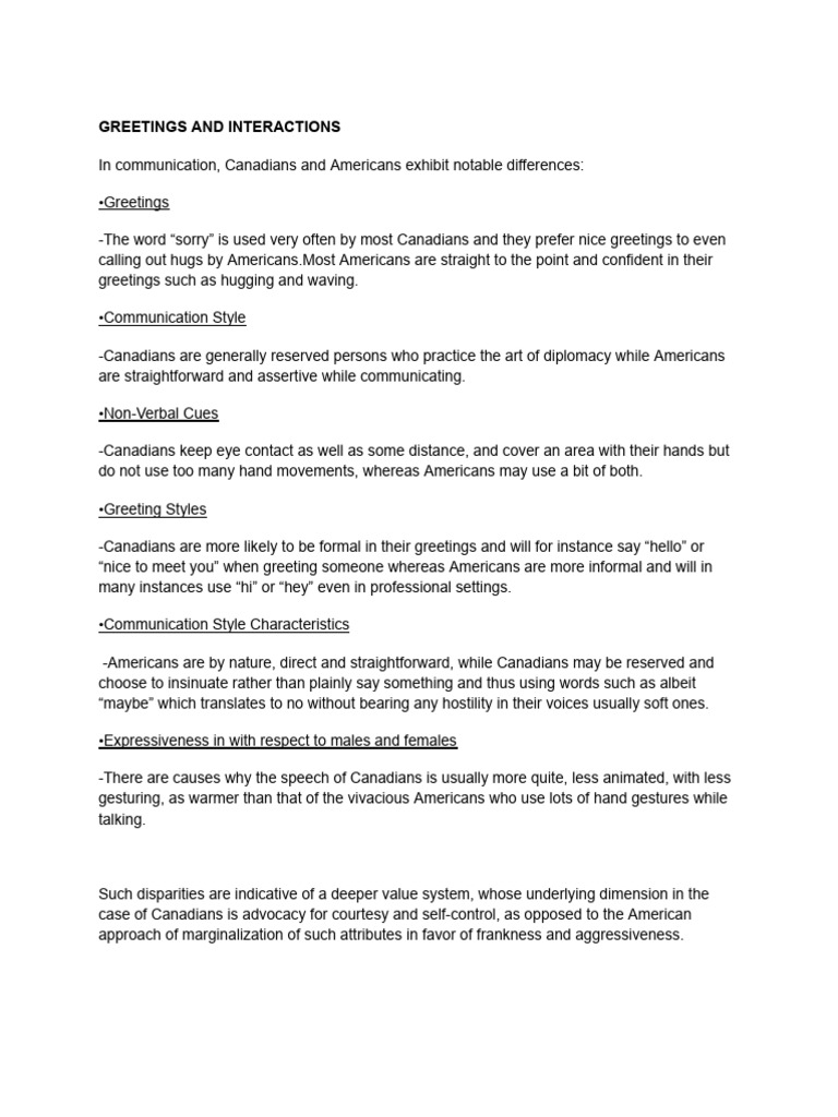 Canada vs usa pdf communication nonverbal communication