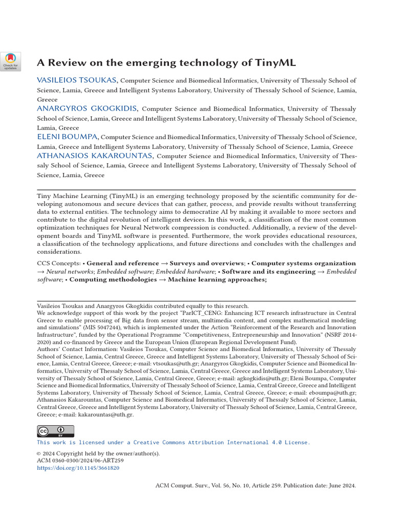 TinyML Technology Review and Insights | PDF | Machine Learning | Deep ...