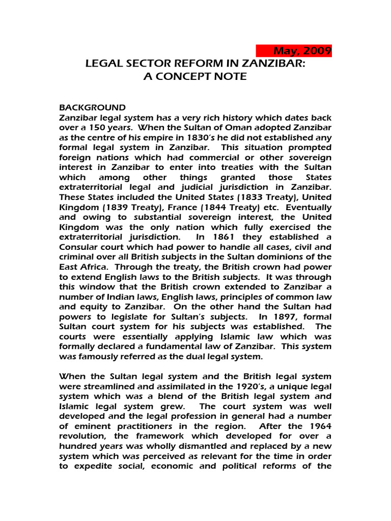 Zanzibar Legal Sector Reform Overview | PDF | Attorney General | Police