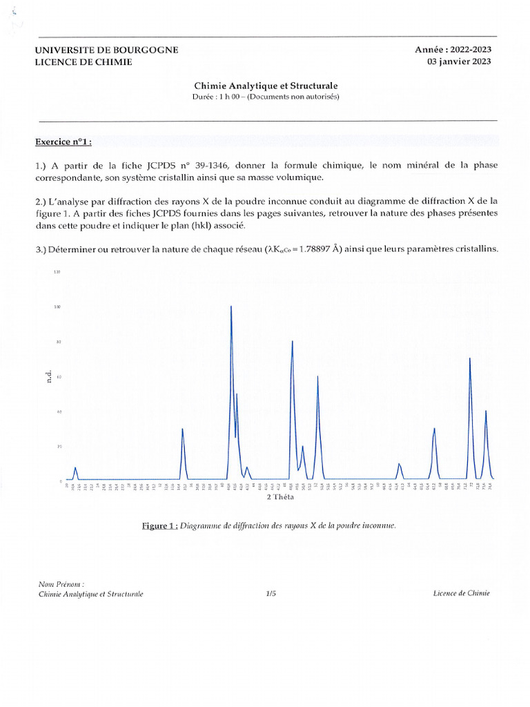 Chimie Analytique Et Structurale 1 | PDF