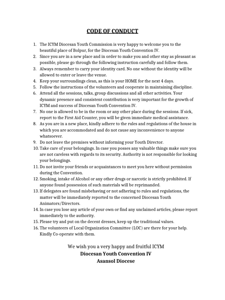 Code of Conduct | PDF