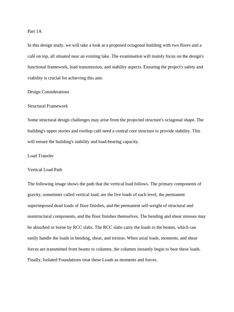 Octagonal Building Design Study Overview | PDF | Beam (Structure ...