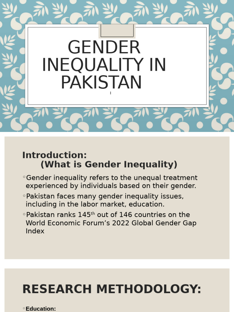 Gender Inequality in Pakistan | PDF | Social Science | Wellness