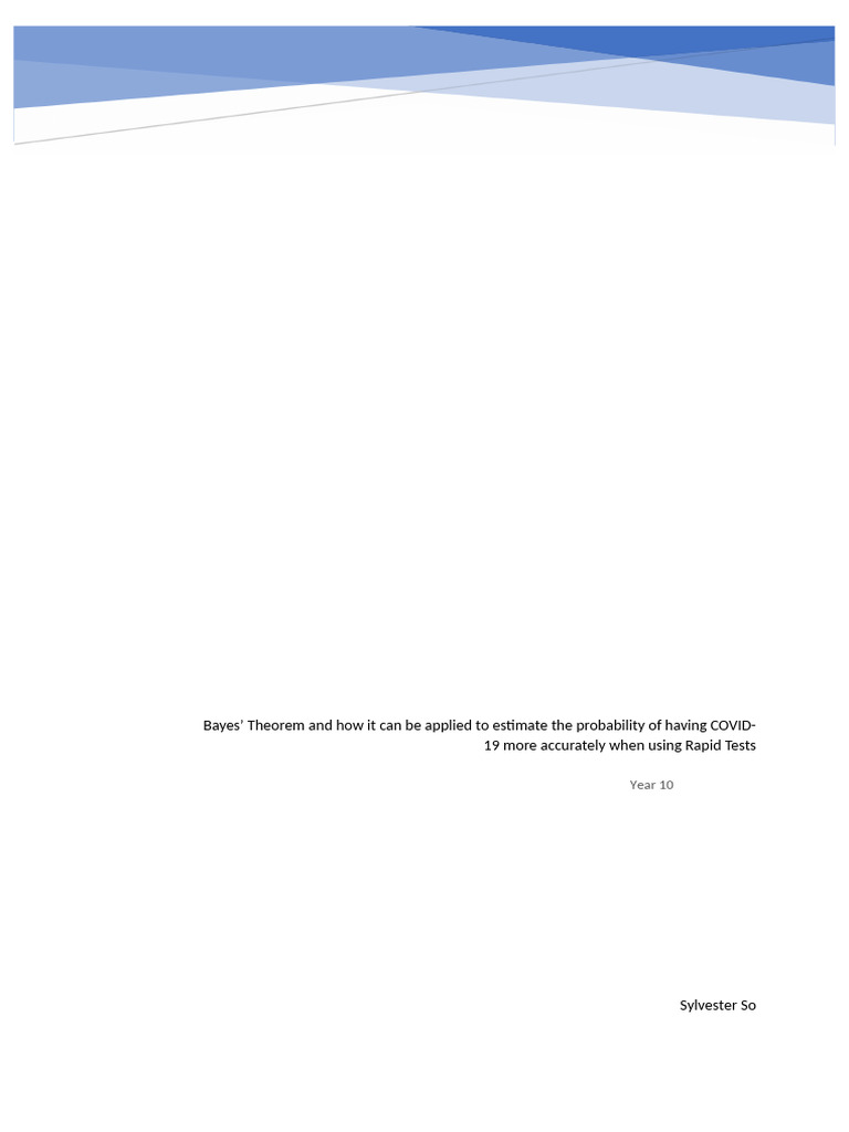 Maths report | PDF | Accuracy And Precision | Probability Theory
