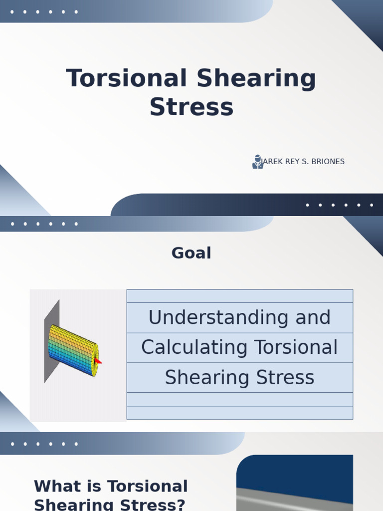 Torsional Shearing Stress | PDF