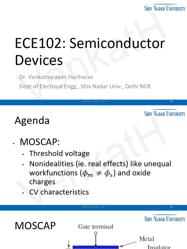 Understanding MOSCAP Threshold Voltage | PDF | Mosfet | Field Effect ...