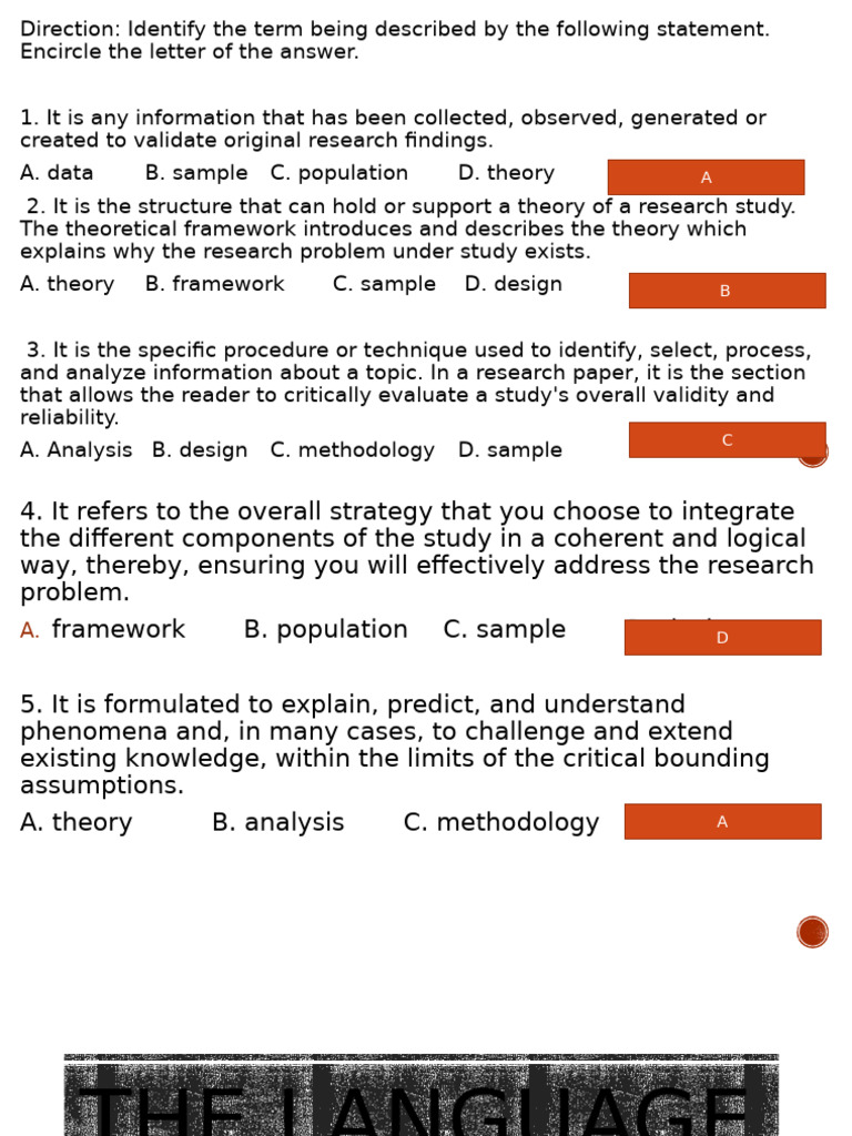 Key Research Terminology Explained | PDF | Methodology | Survey Methodology
