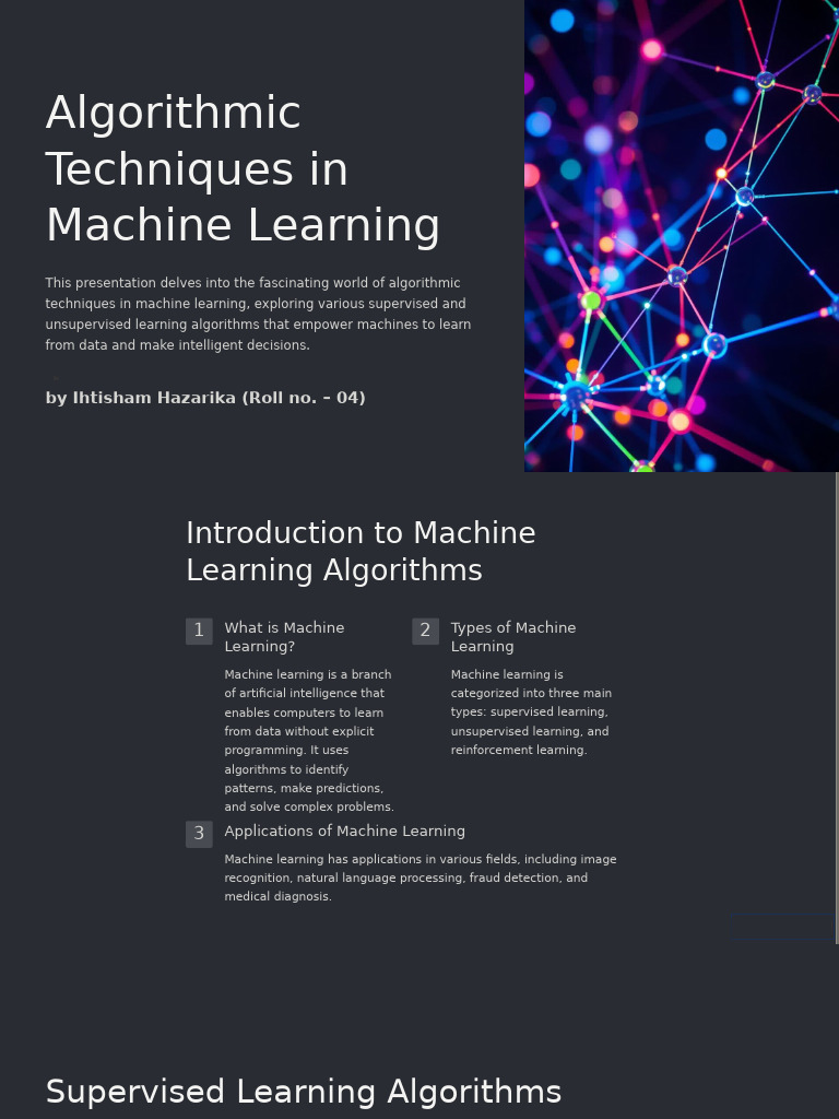 Machine Learning Algorithm Techniques | PDF | Machine Learning ...