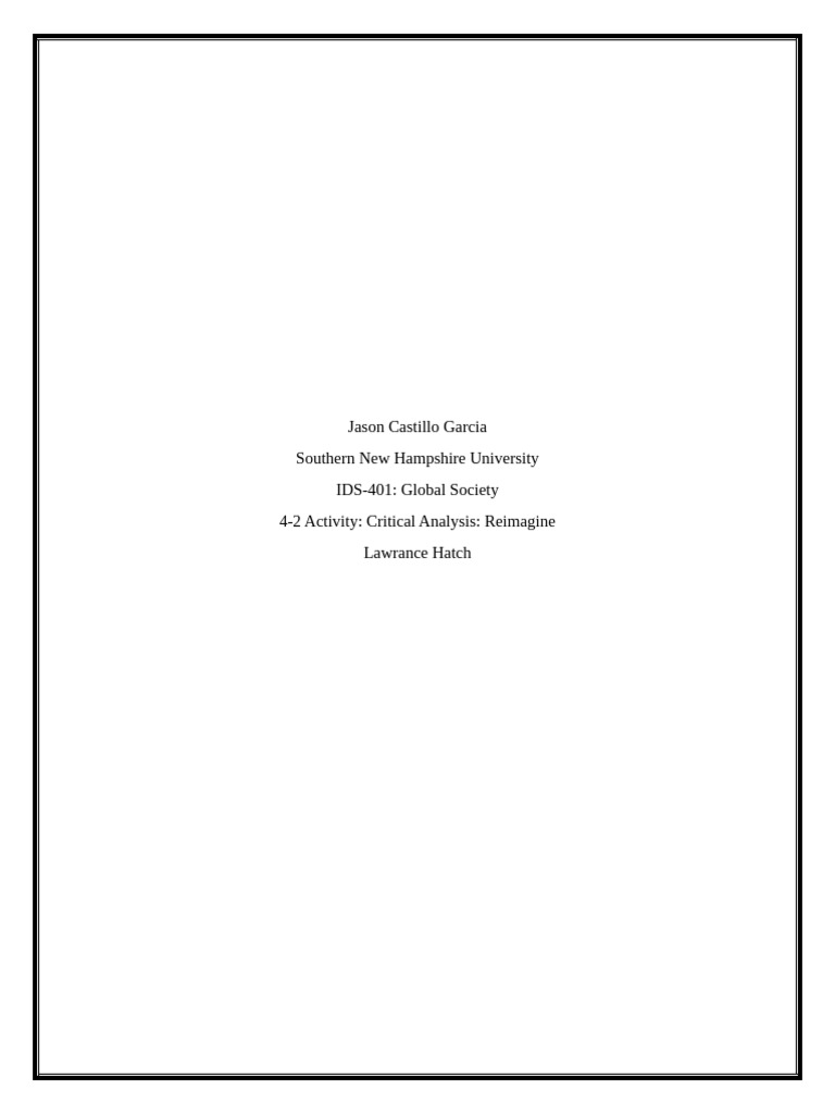 Ids 400 4 2 Activity Critical Analysis Reimagine