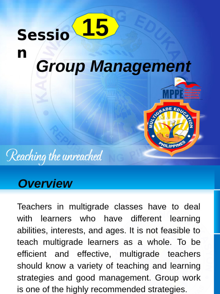 Effective Group Management in Multigrade Classes | PDF | Teachers ...