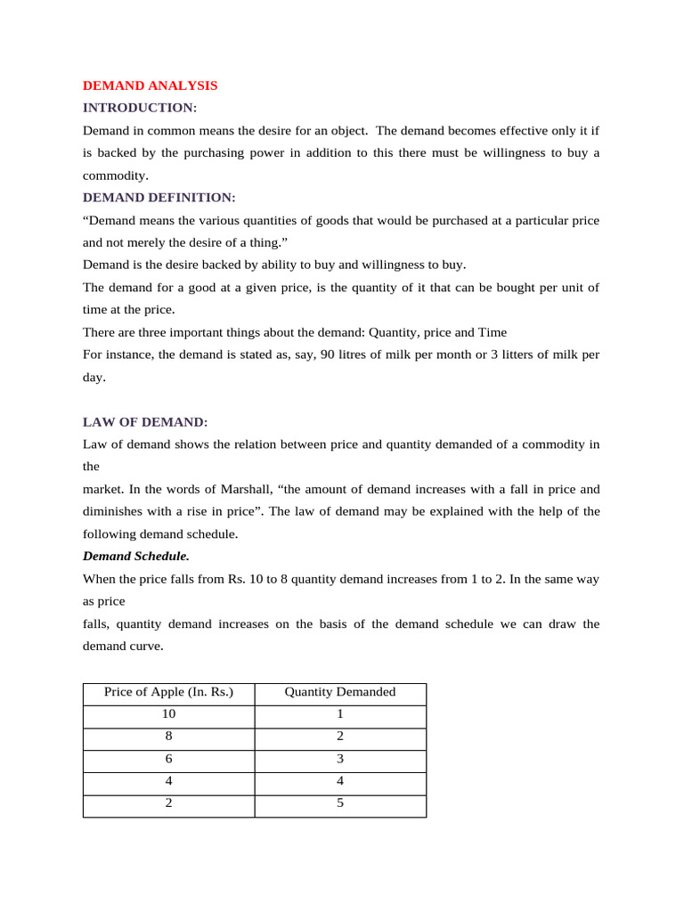 ME Material Unit 2 Part 1 | PDF | Demand | Elasticity (Economics)