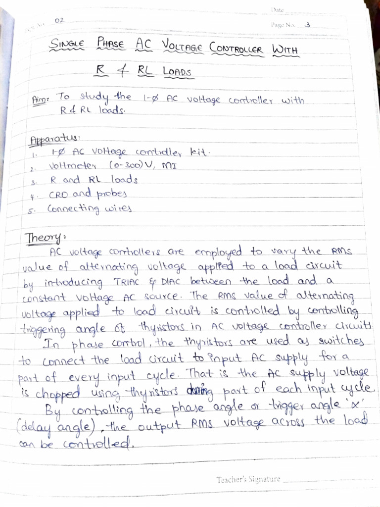 AC Voltage Controller with RL Loads Study | PDF | Computer Engineering ...