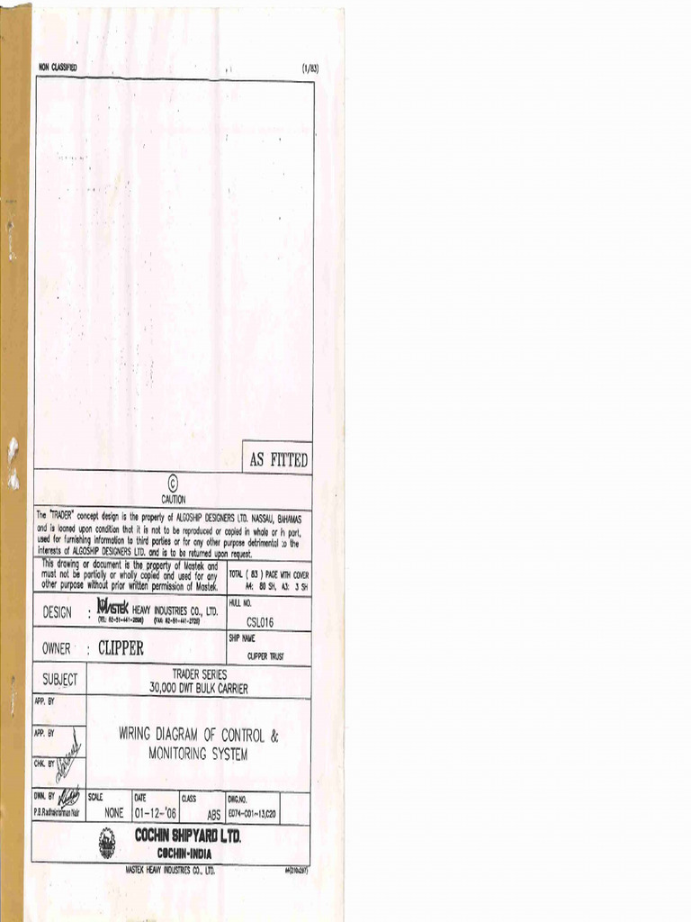 Wiring Diagram of Control & Monitoring System - Compressed | PDF