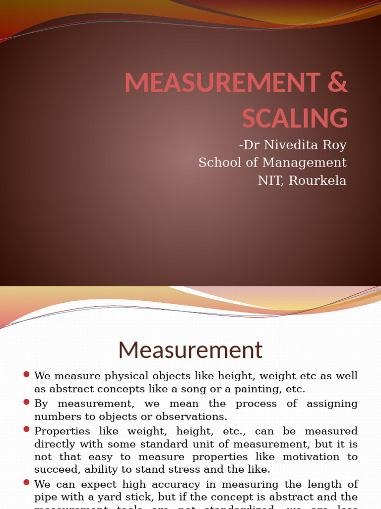 Module 3 - Measurement and Scaling | PDF | Level Of Measurement ...