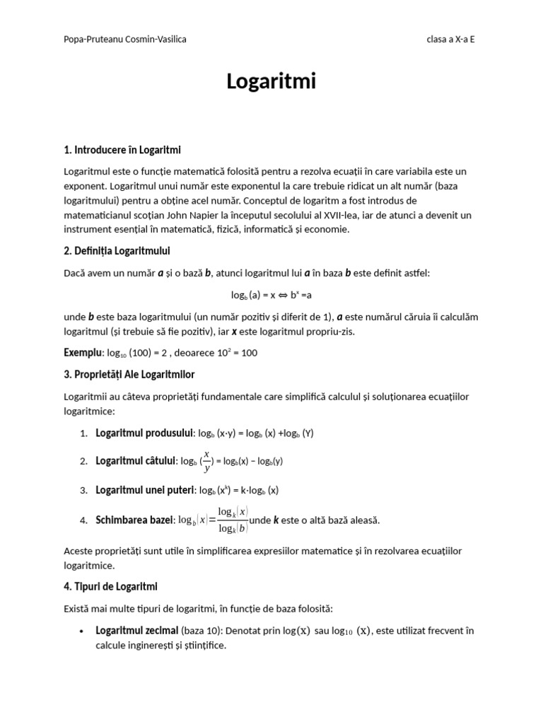Logaritmi | PDF