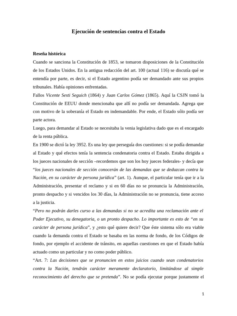 Ejecución de Sentencias Contra El Estado | PDF | Pagos | Dominio eminente
