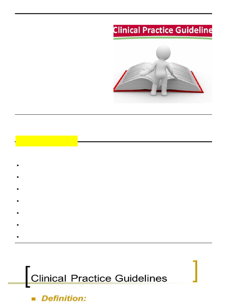 Clinical Practice Guidelines Overview | PDF | Systematic Review ...