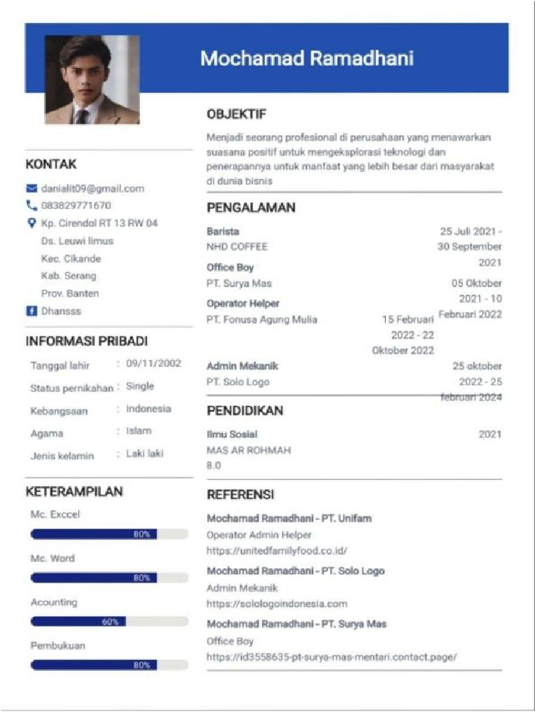 Contoh CV Gratis | PDF