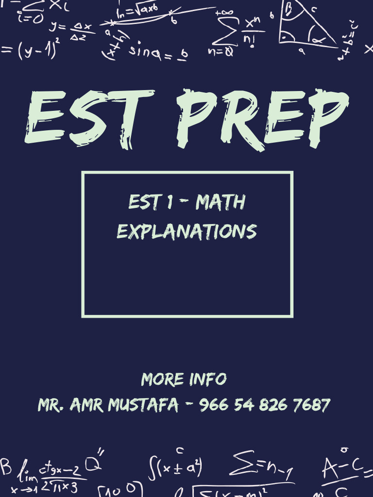 EST I-Math Exam Preparation Guide | PDF | Function (Mathematics ...