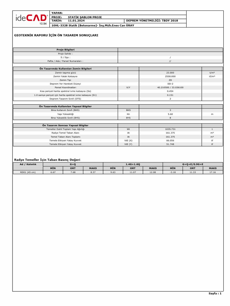 Geotekni̇k Rapor | PDF