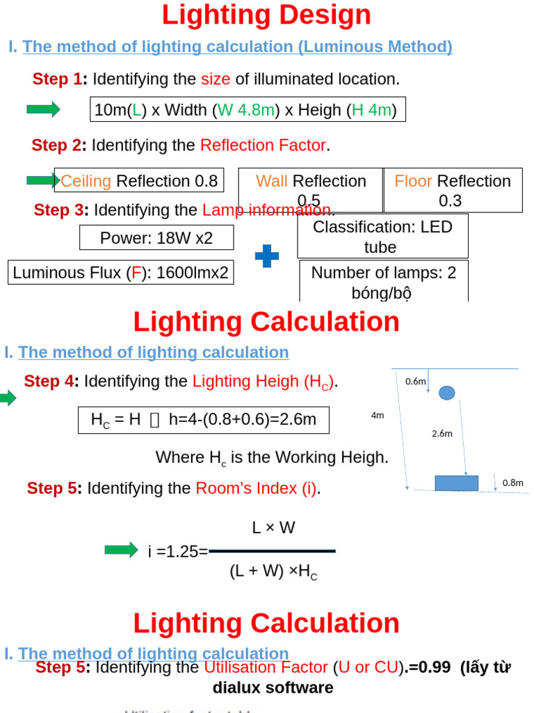 Lighting Calculation Methodology Guide | PDF | Lighting | Interior Design