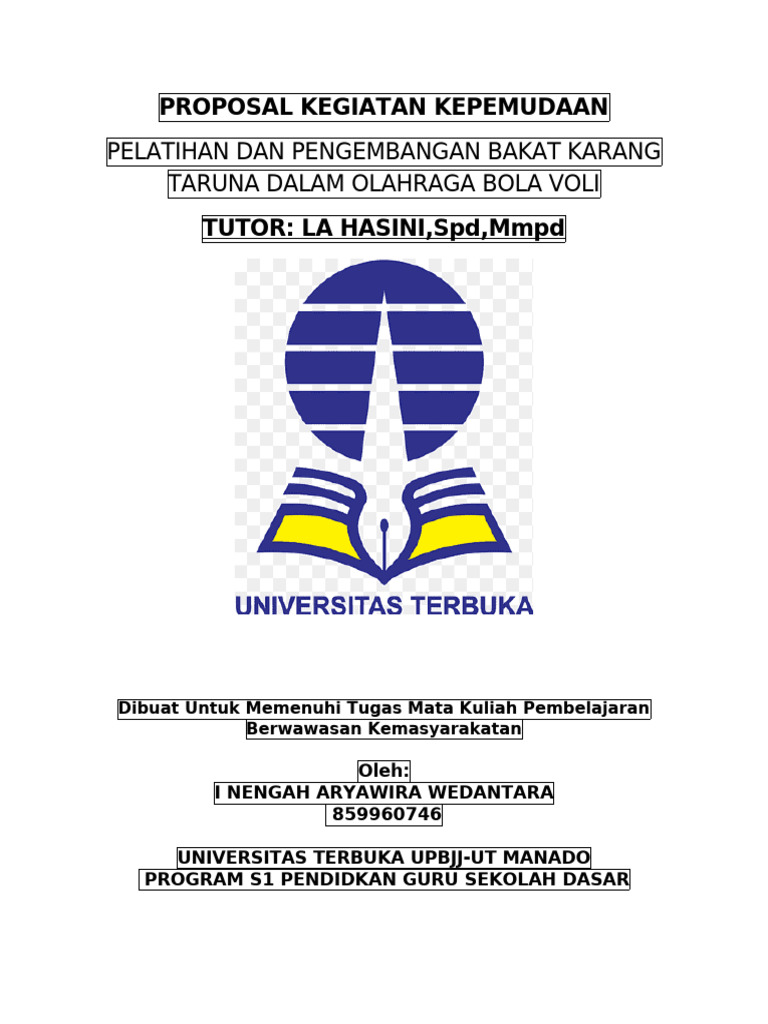 Proposal Pelatihan Bola Voli Pemuda | PDF