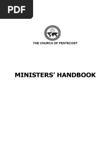 Ministers' Handbook: The Church of Pentecost