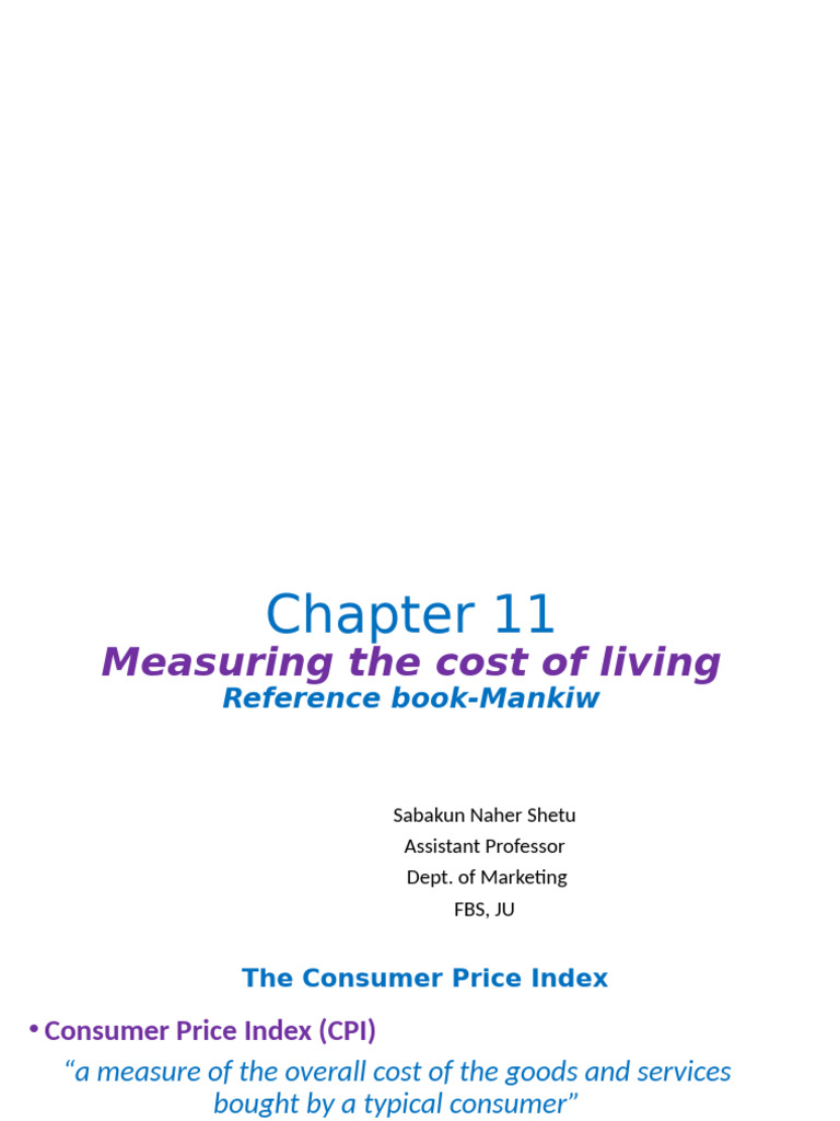 Understanding Consumer Price Index (CPI) | PDF | Cost Of Living ...