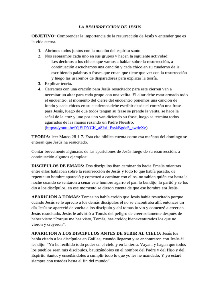 La Resurreccion de Jesus | PDF | La resurrección de Jesús | Cristo (título)