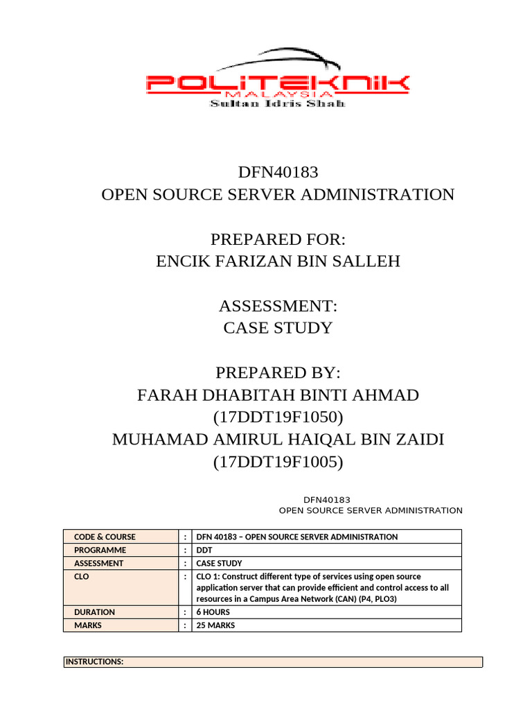 Open Source Server Admin Case Study | PDF | I Cloud | Ios