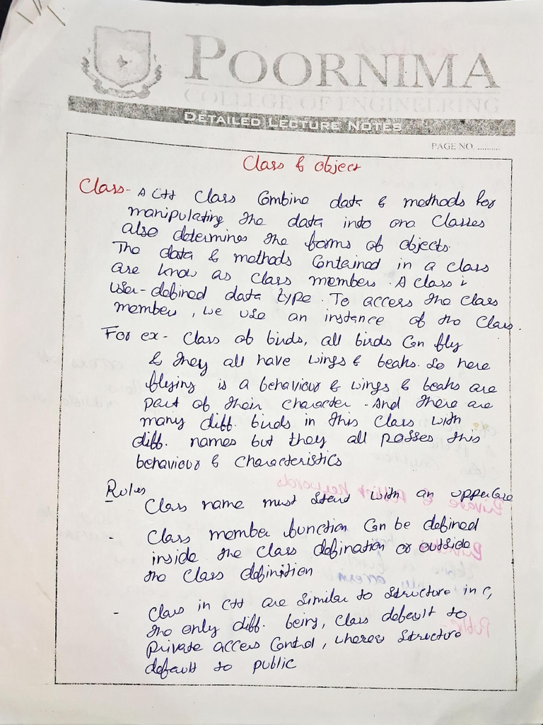 OOPs Notes Scan 30 Aug 24 12 37 03 | PDF