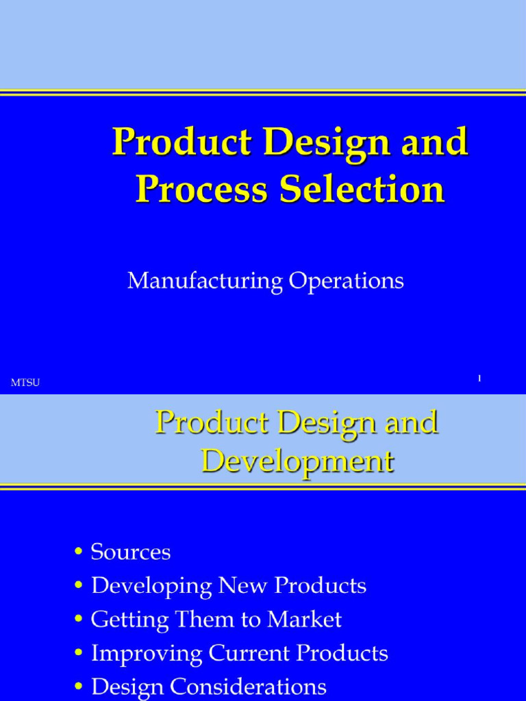 Product and Process | PDF