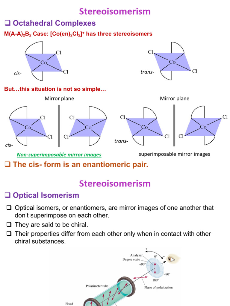 M(AA)2B2 Optical Isomers Explained | PDF | Isomer | Coordination Complex