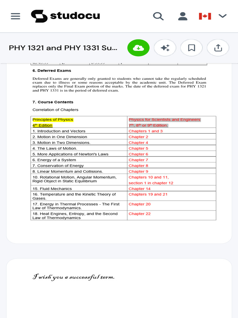 PHY 1321 & 1331 Course Overview | PDF | Science & Mathematics ...