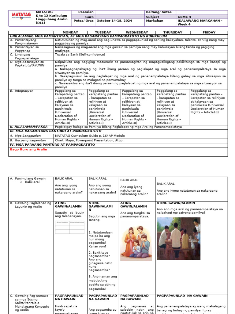 DLL GMRC G4 Q2 W4 | PDF