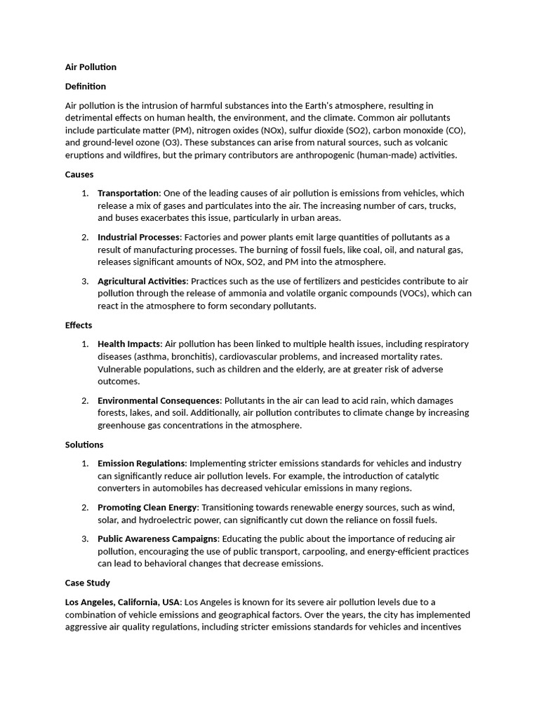 Understanding Air, Water, and Soil Pollution | PDF | Air Pollution ...