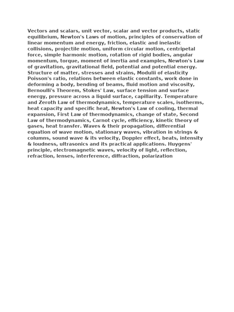 Physics Concepts for Students | PDF | Philosophy | Science & Mathematics