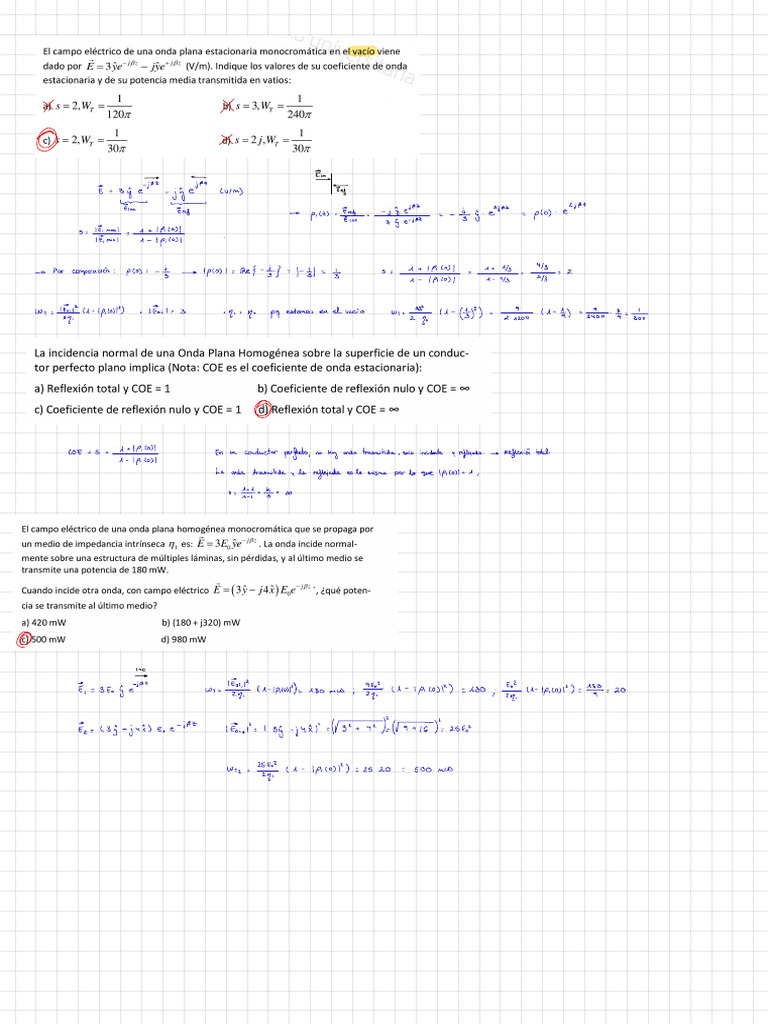 Wave Reflection and Transmission Analysis | PDF