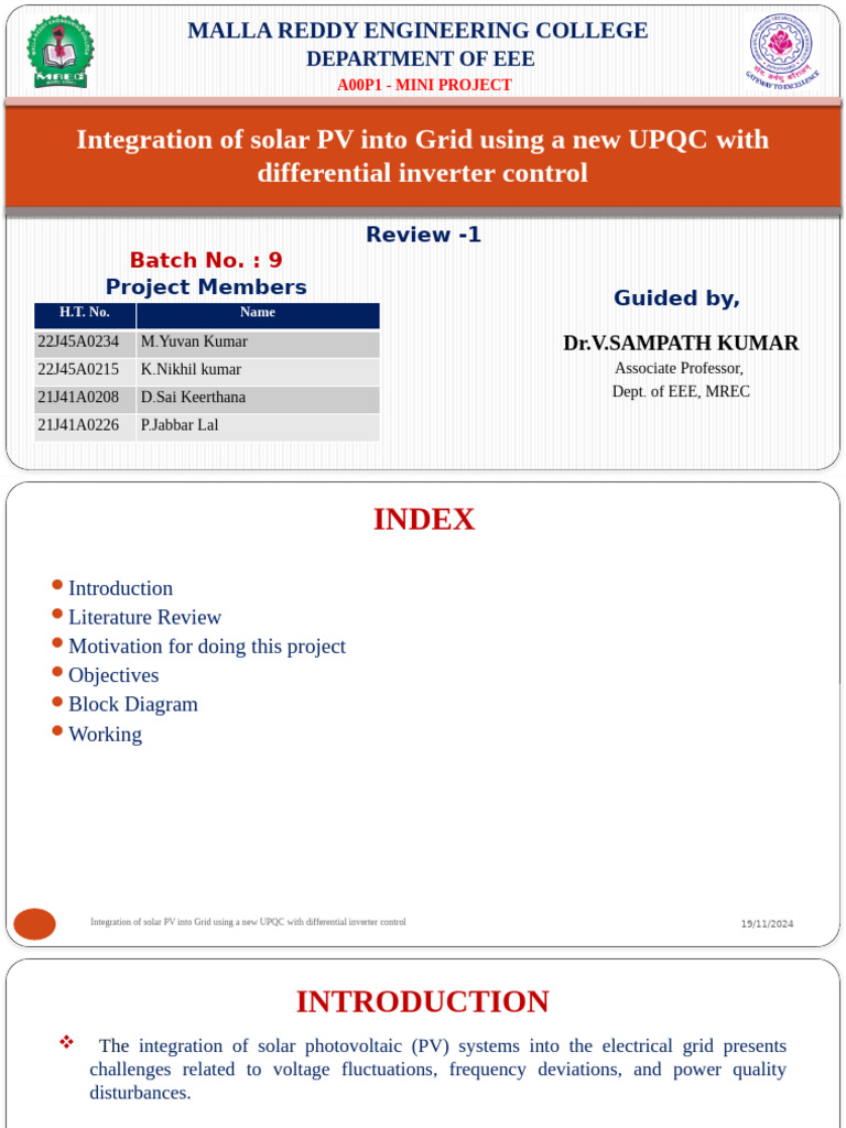 Solar PV Grid Integration with UPQC | PDF | Power Inverter | Electrical ...